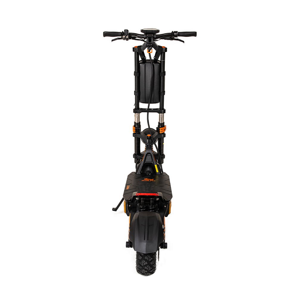 KuKirin G4 Max Electric Scooter showcased from the rear view, highlighting its robust design and features.