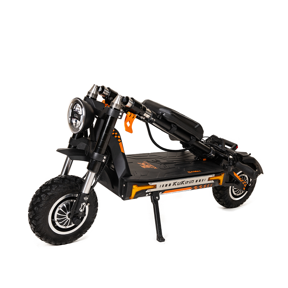 KuKirin G4 Max Electric Scooter in black and orange design, perfect for urban commuting.