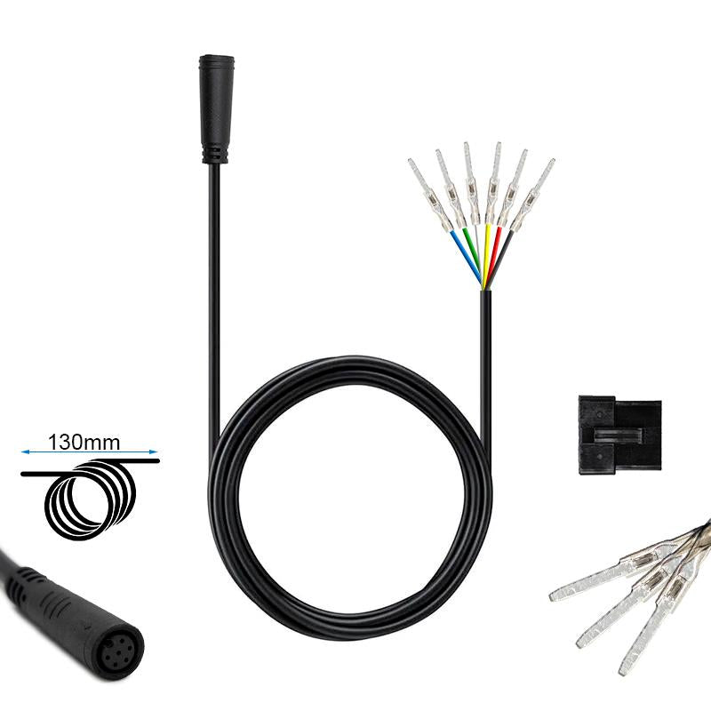 KuKirin G2 Master Bus Cable – Display to Controller with 130mm black wire and color-coded connectors.