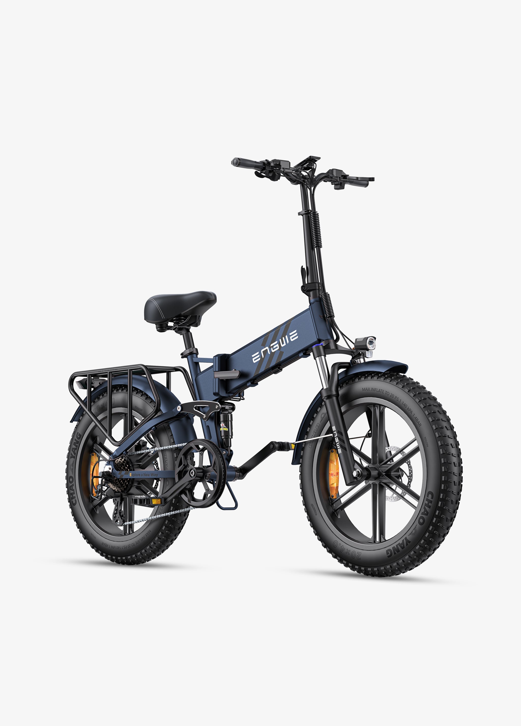 a midnight blue engwe engine pro 2.0 fat tire ebike