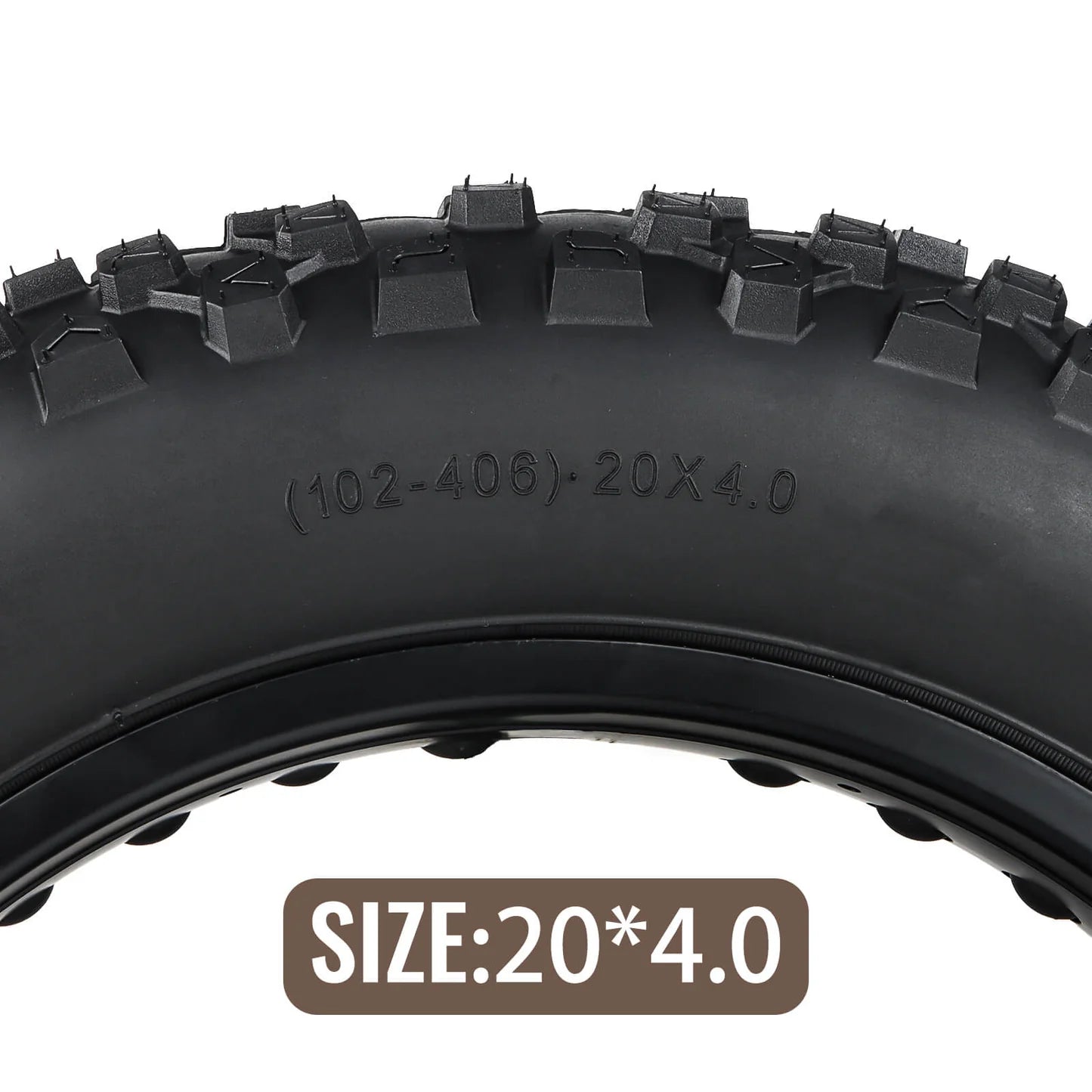 20 x 4 Rock Conqueror Heavy Duty Tire showcasing its unique Big Convex Button tread pattern and durable construction.