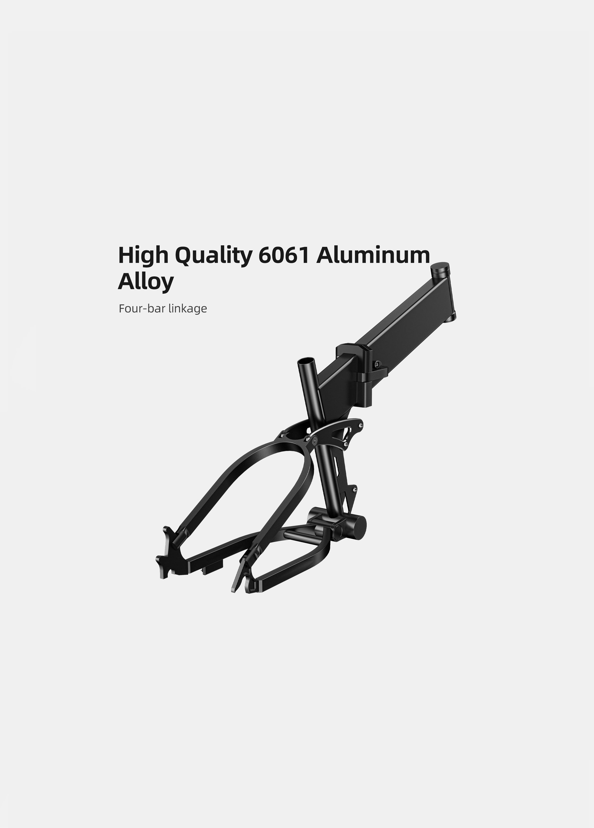 ENGWE Engine X high quality 6061 aluminum alloy frame featuring four-bar linkage for durability.