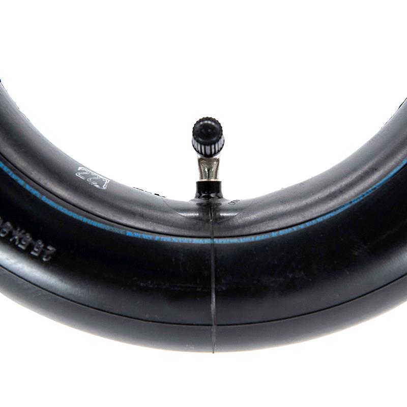 Close-up view of Inner Tube 80/65-6 VC 90° Ewheel with valve, ideal for 10x3 (255x80) applications.