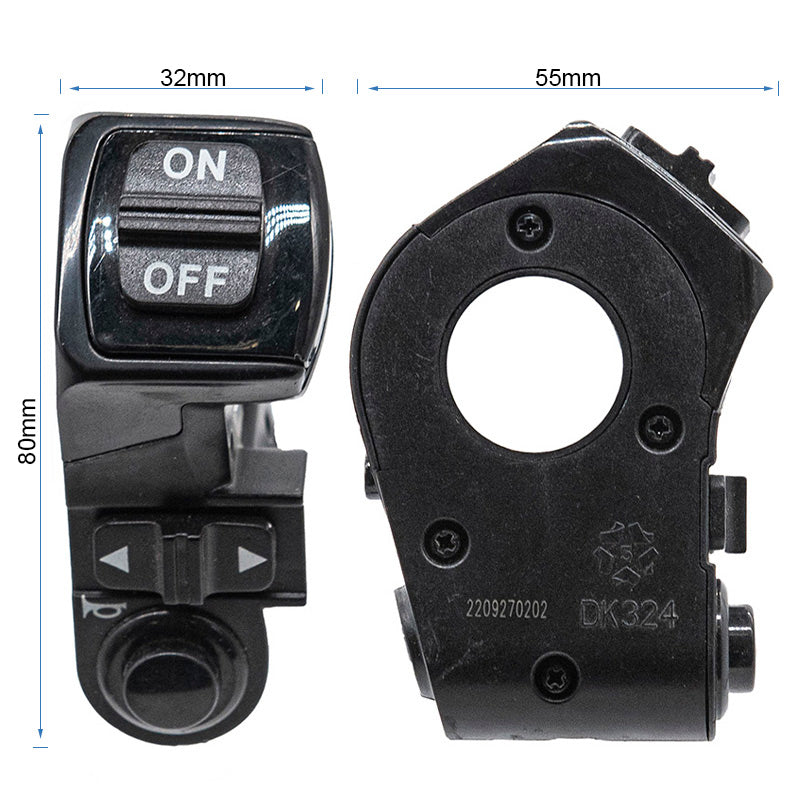 KuKirin G2 Max Keypad close-up showing waterproof control button panel dimensions 32mm x 55mm x 80mm