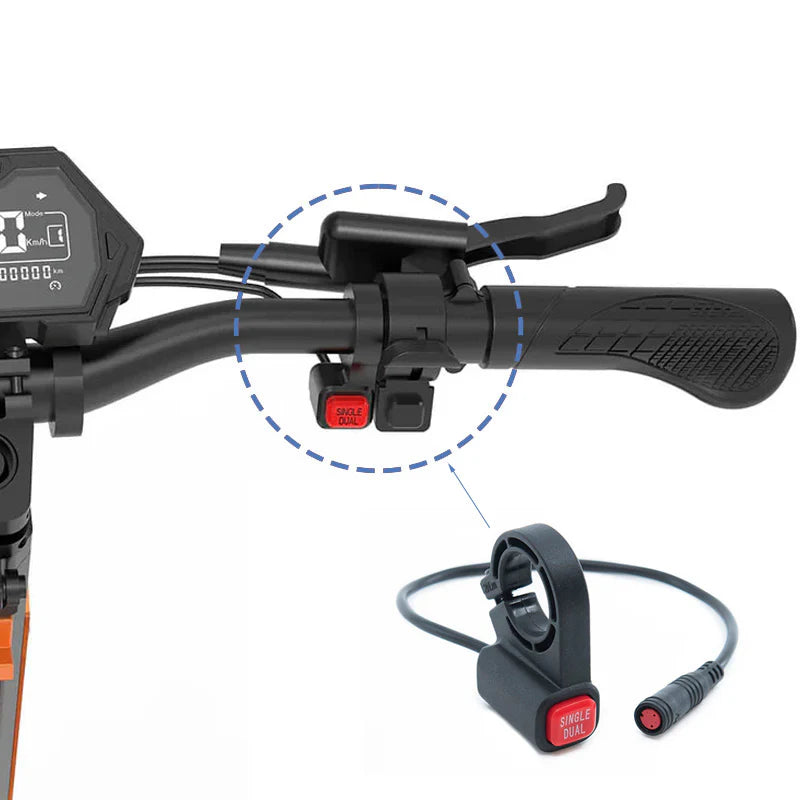 KuKirin G3 Pro Single / Dual Button – Motor Mode Selector on e-bike handlebar