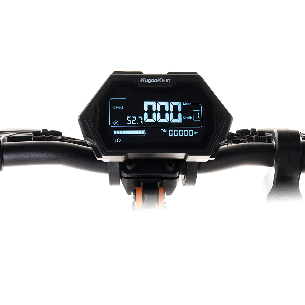 KuKirin G2 Max Electric Scooter dashboard display with speed and performance metrics