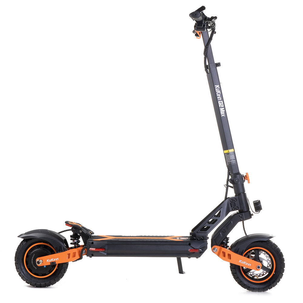 KuKirin G2 Max Electric Scooter in side view, showcasing its high-performance design and rugged frame.