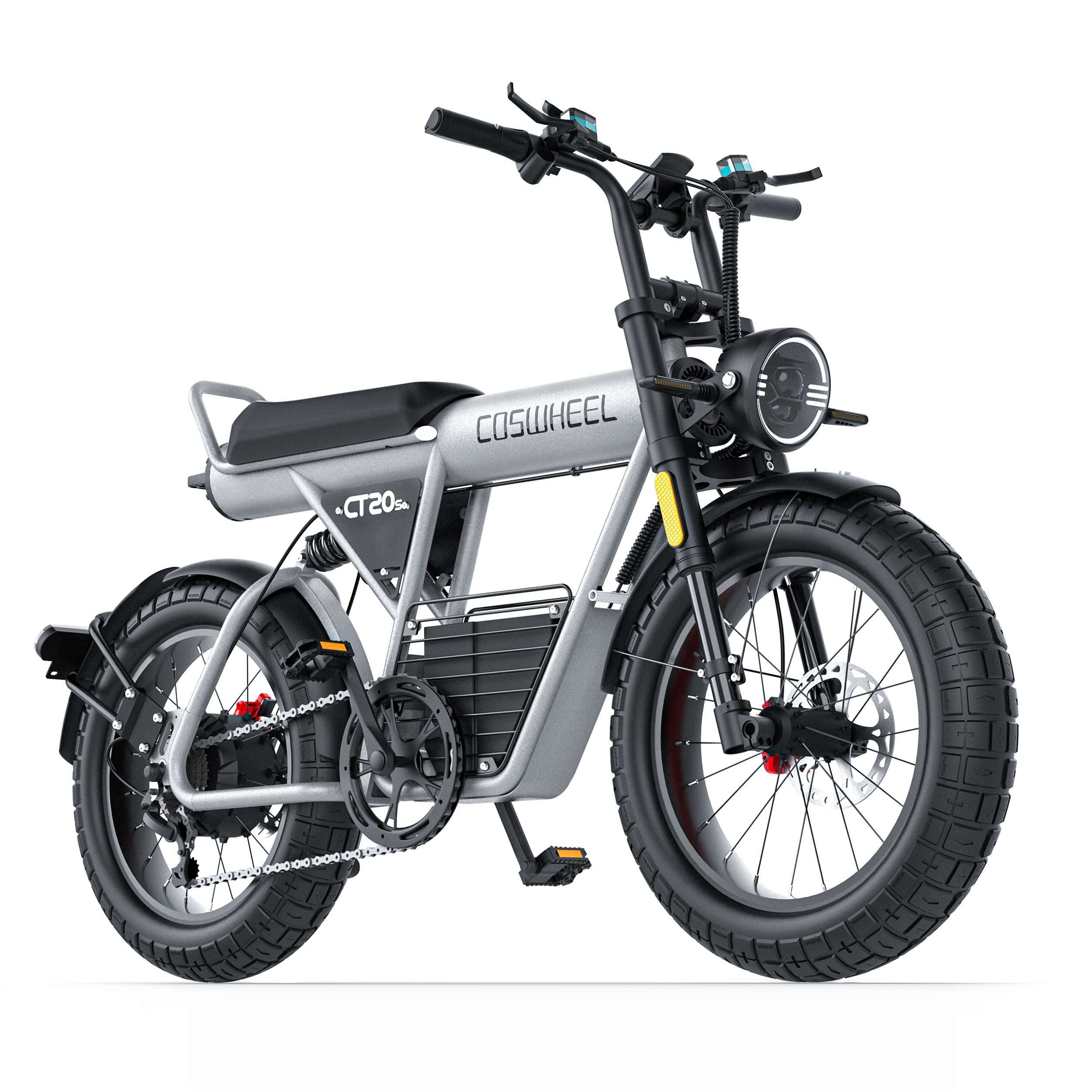 Coswheel CT20S electric bike featuring a sleek design for urban commuting and versatile riding conditions.