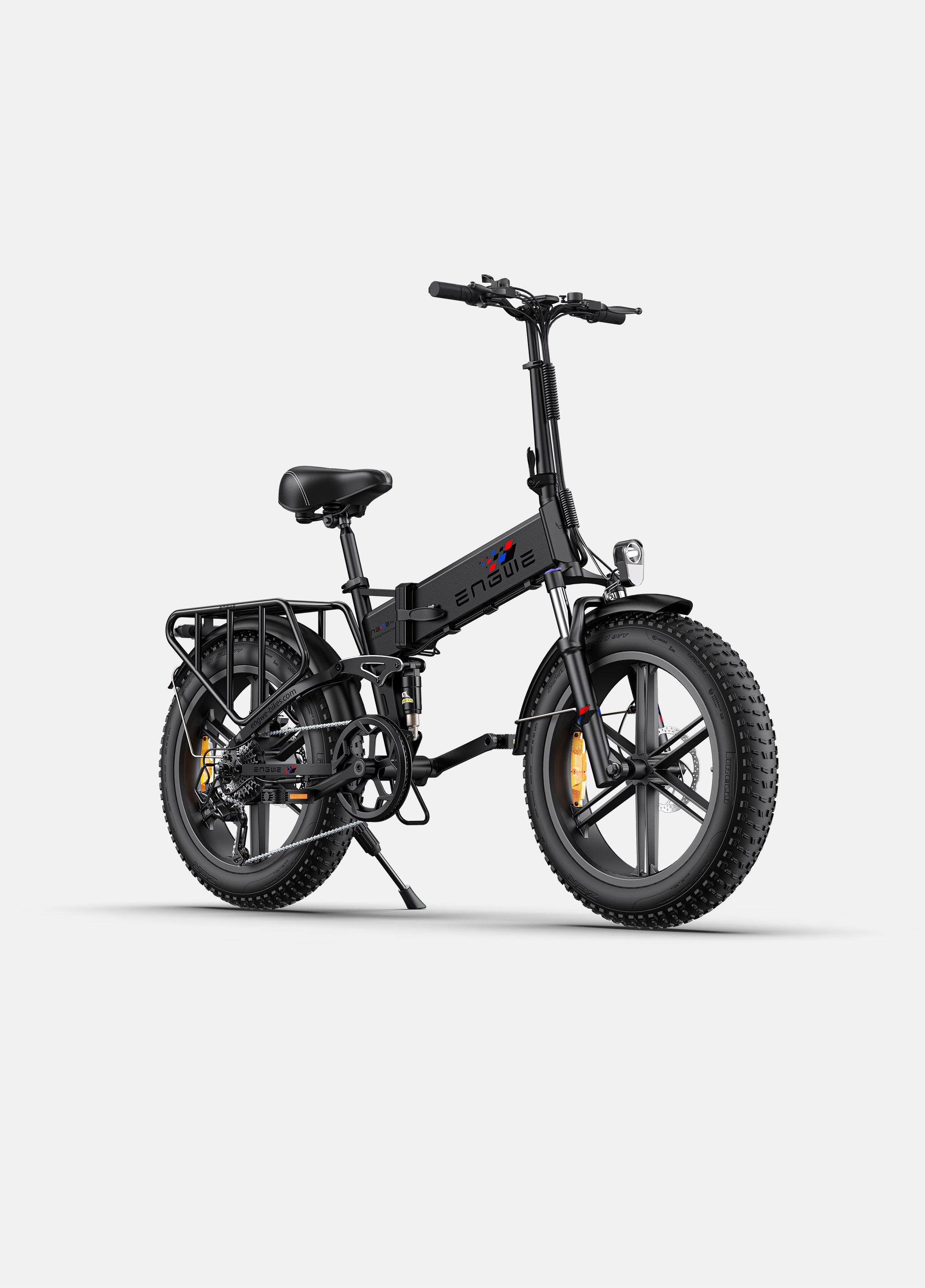 ENGWE Engine X electric bike with fat tires, removable battery, and folding frame.