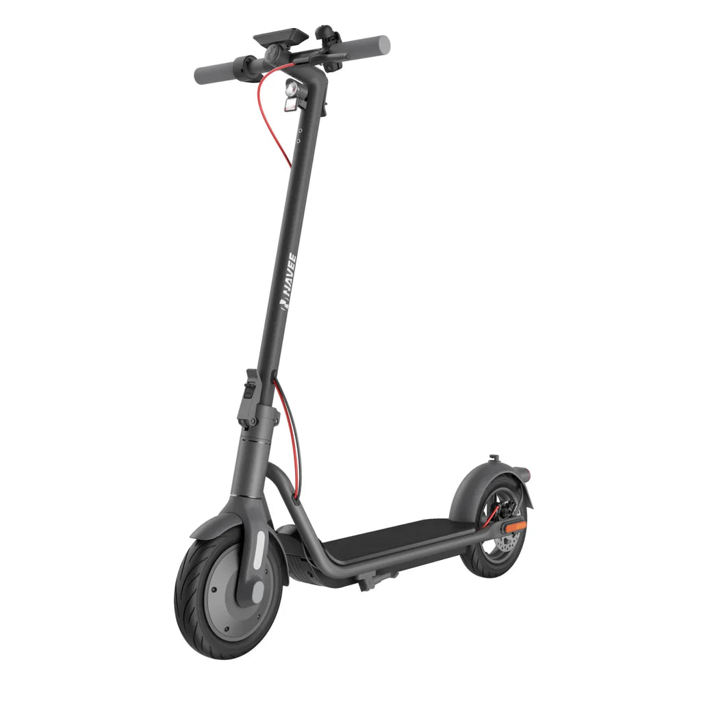 Navee V50 Electric Scooter showcasing enhanced tracking and range features with a sleek design.