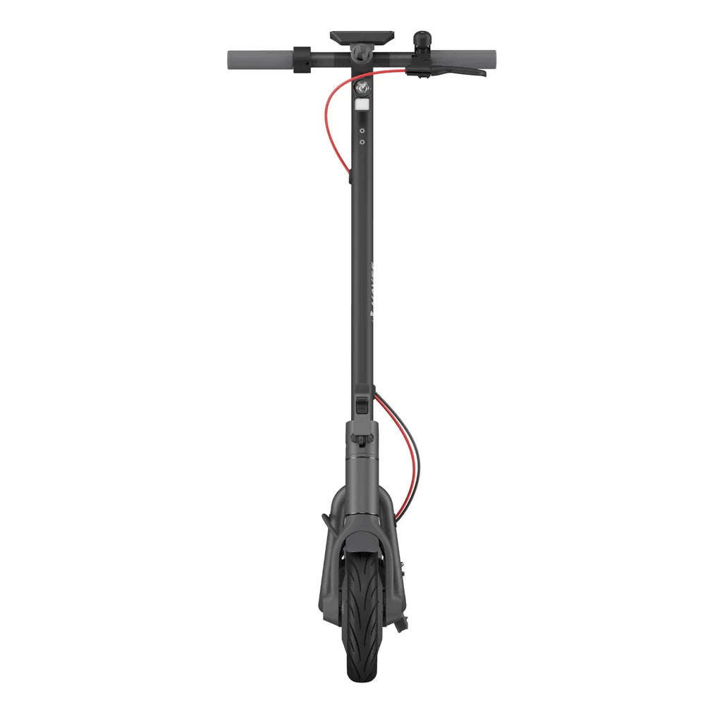 Navee V50 Electric Scooter showcasing sleek design and enhanced tracking features from the rear view.