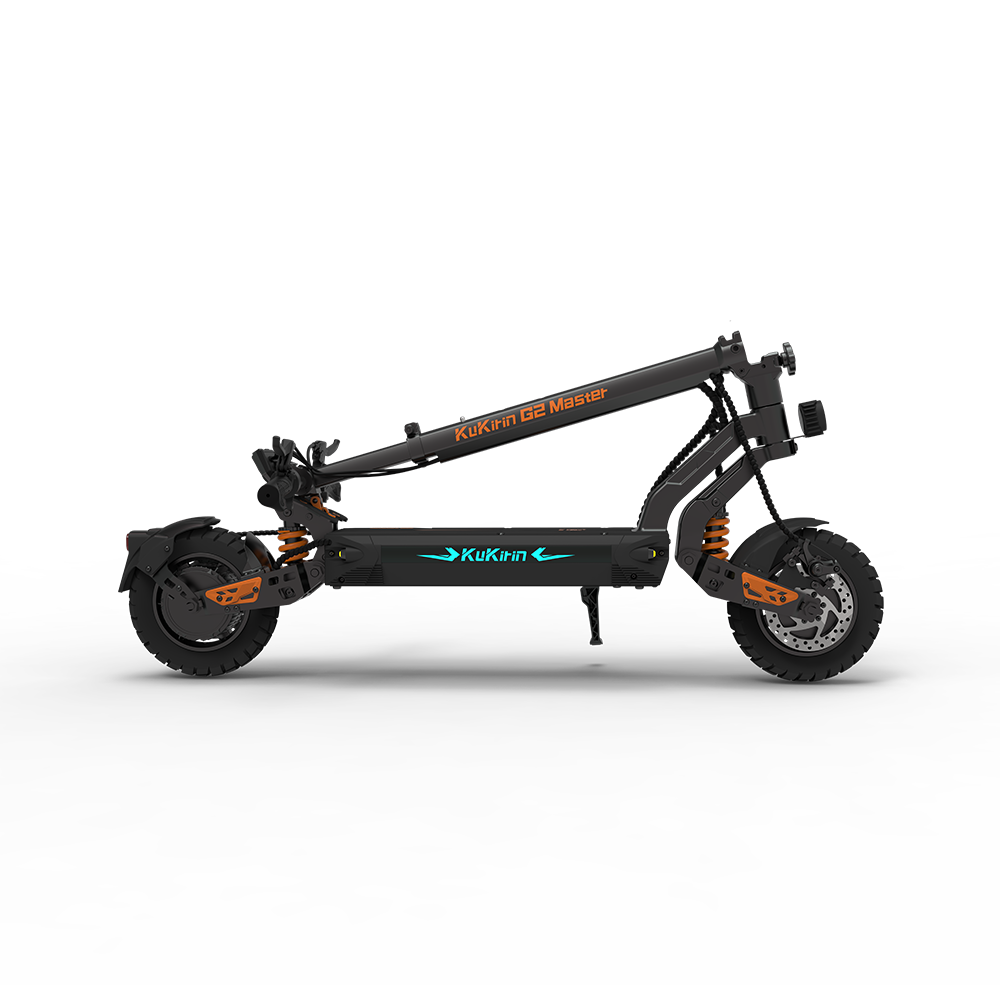 KuKirin G2 Master Electric Scooter folded for convenient urban mobility and storage.