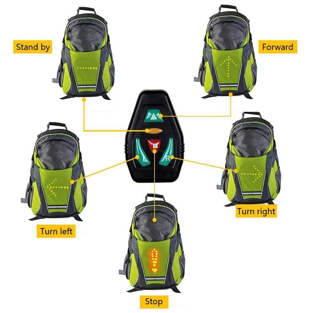 18L LED High-Vis Backpack with Turn Lights for Electric scooters and bikes