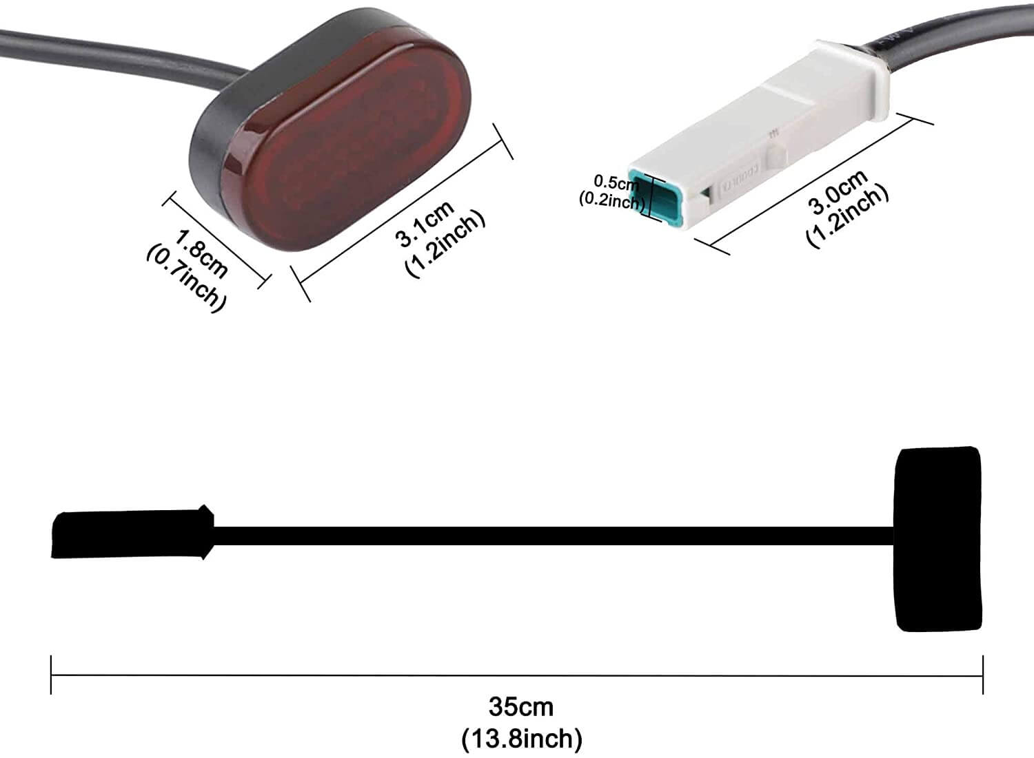 Rear tailight for Xiaomi Mijia M365 & Pro Electric Scooter replacement part accessory