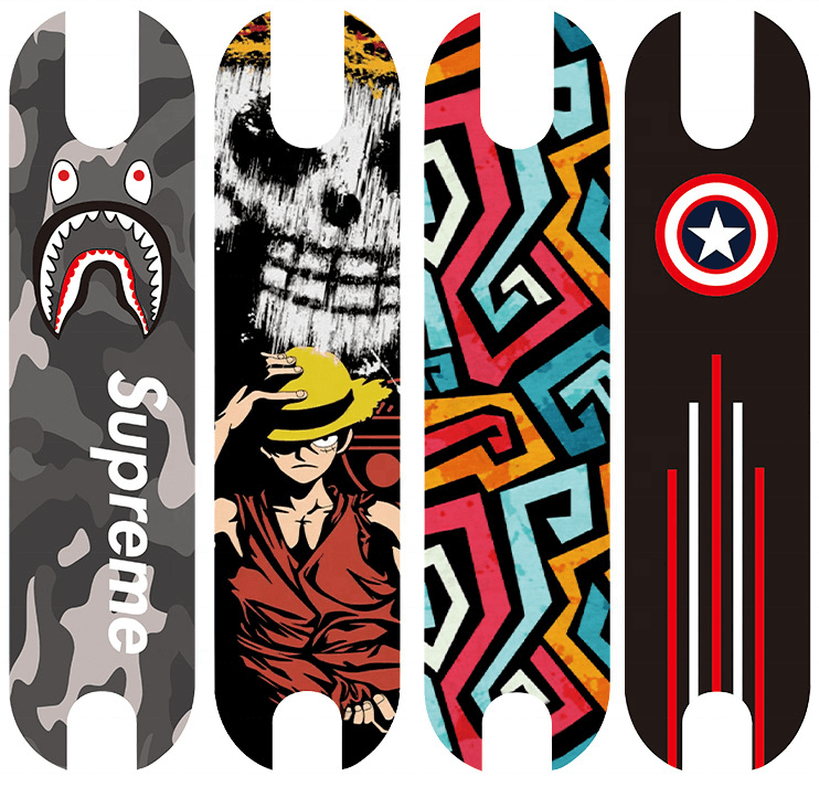 XIAOMI M365 Pro Footboard anti-slip Stickers with SUpreme, skull and graffiti