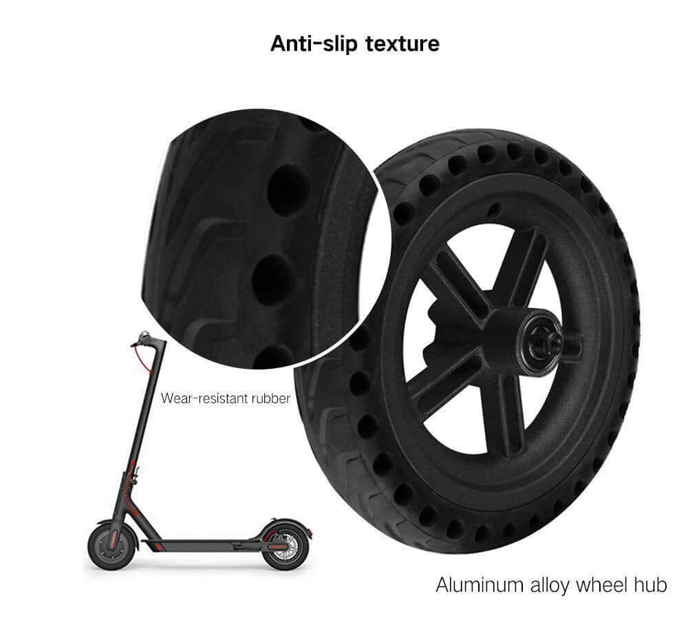 The complete back wheel with puncture-free tire for Xiaomi M365 electric scooter