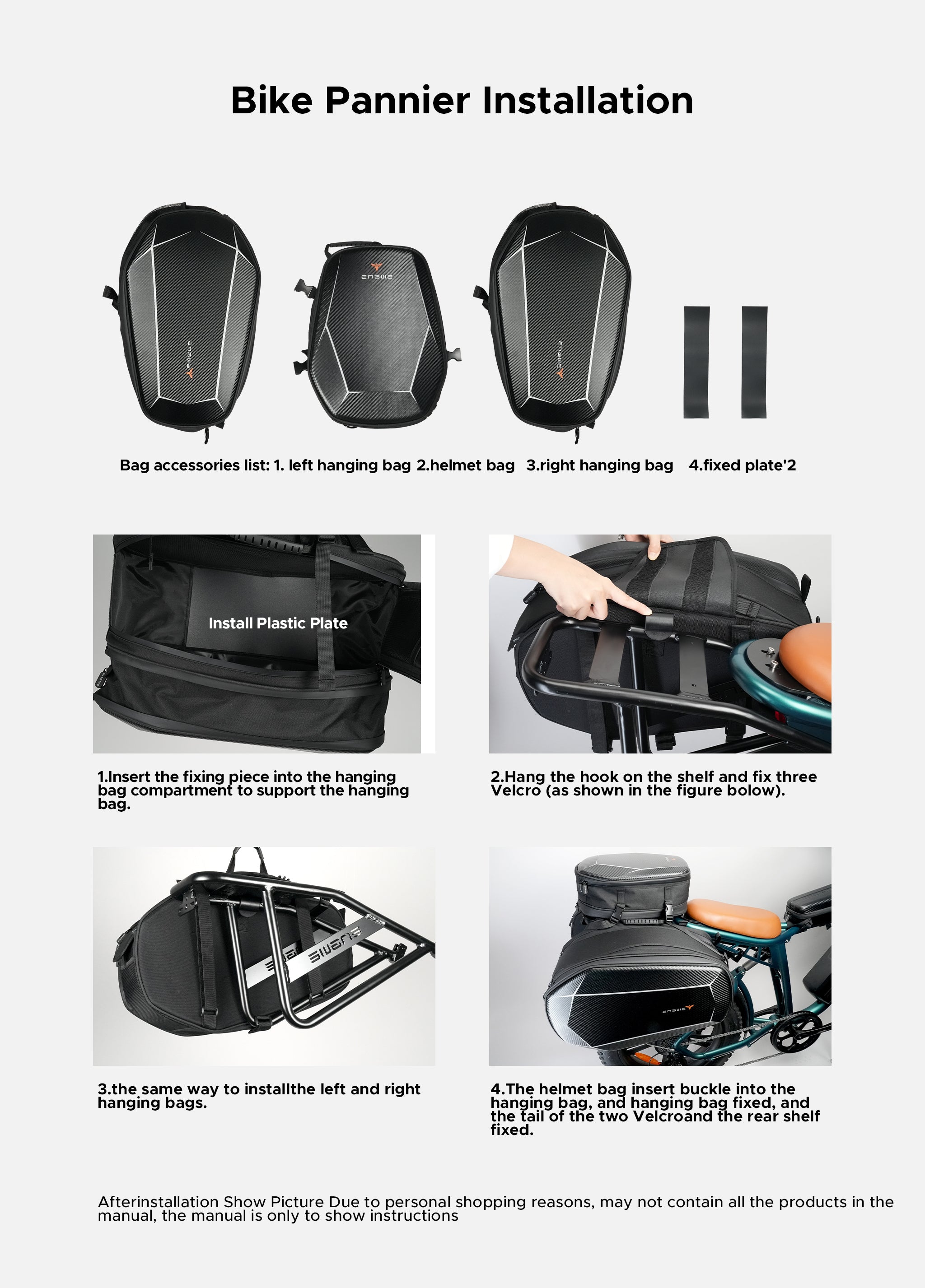 ENGWE - 3 in 1 Rear Bag