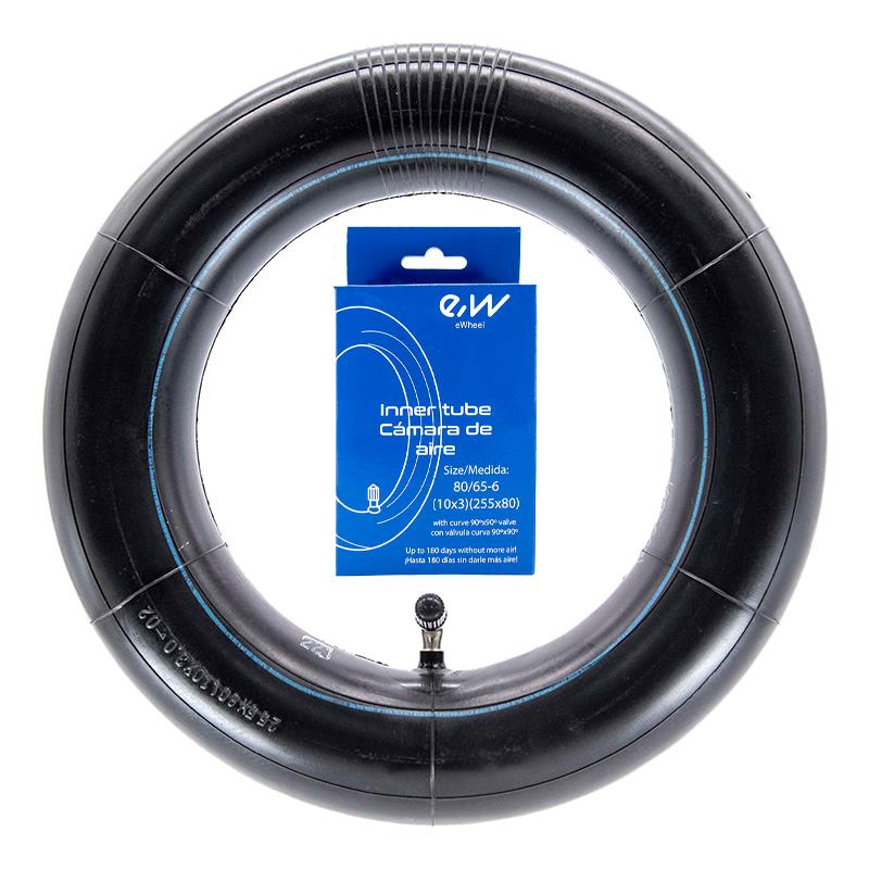 Inner Tube 80/65-6 VC 90° Ewheel with package information for size 10x3 (255x80).