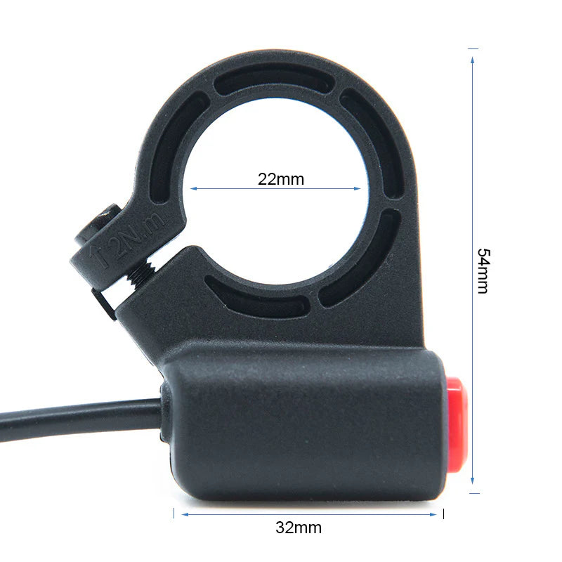 KuKirin G3 Pro Single / Dual Button motor mode selector switch with dimensions shown in image.