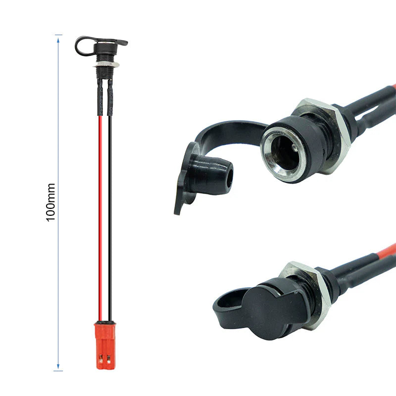 KuKirin G3 G4 Charging Port – Replacement Power Connector with measurements and close-up view.