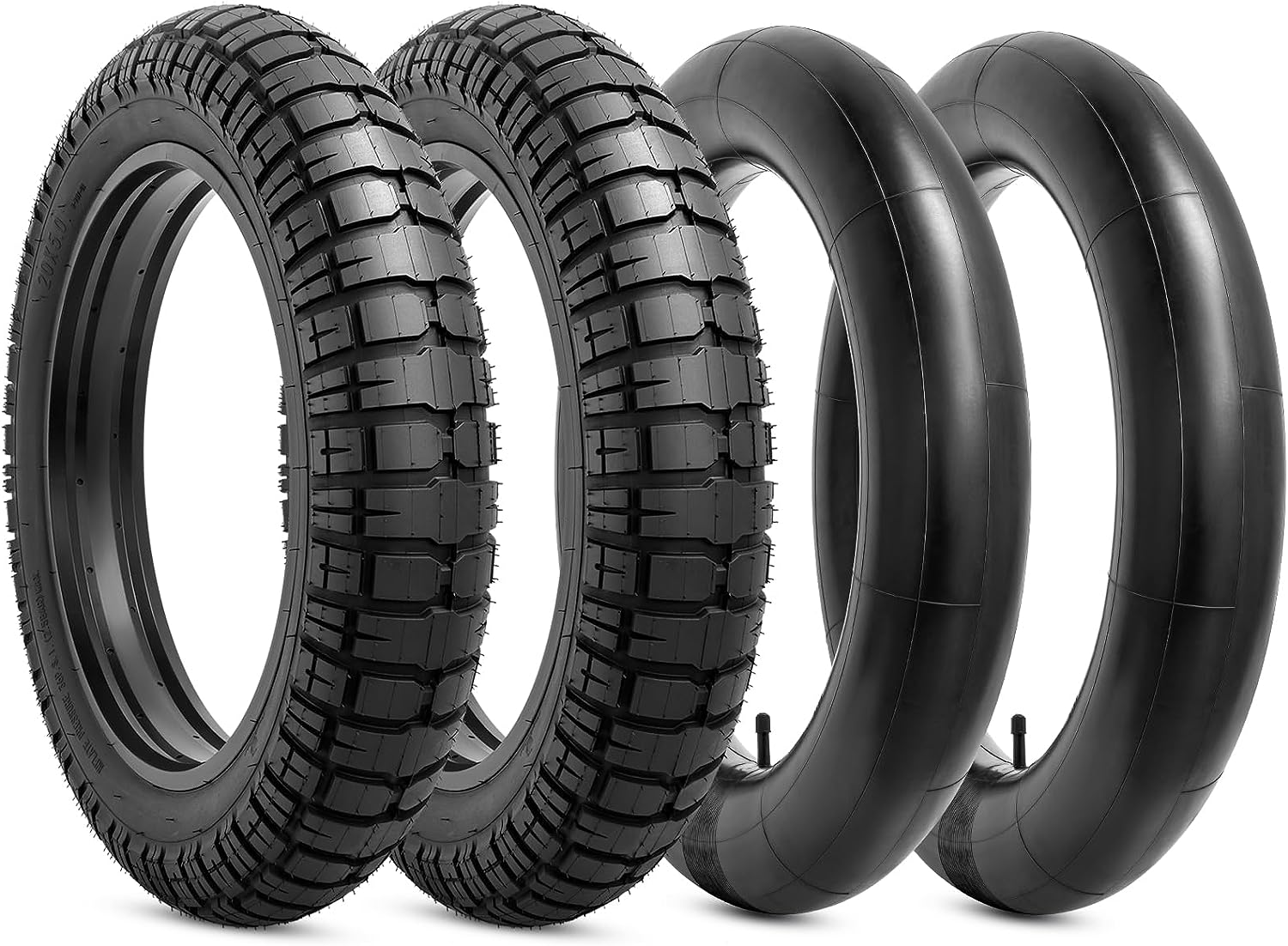 20 x 4.5 fat bike heavy duty tire set showcasing durable tread design for enhanced off-road performance.