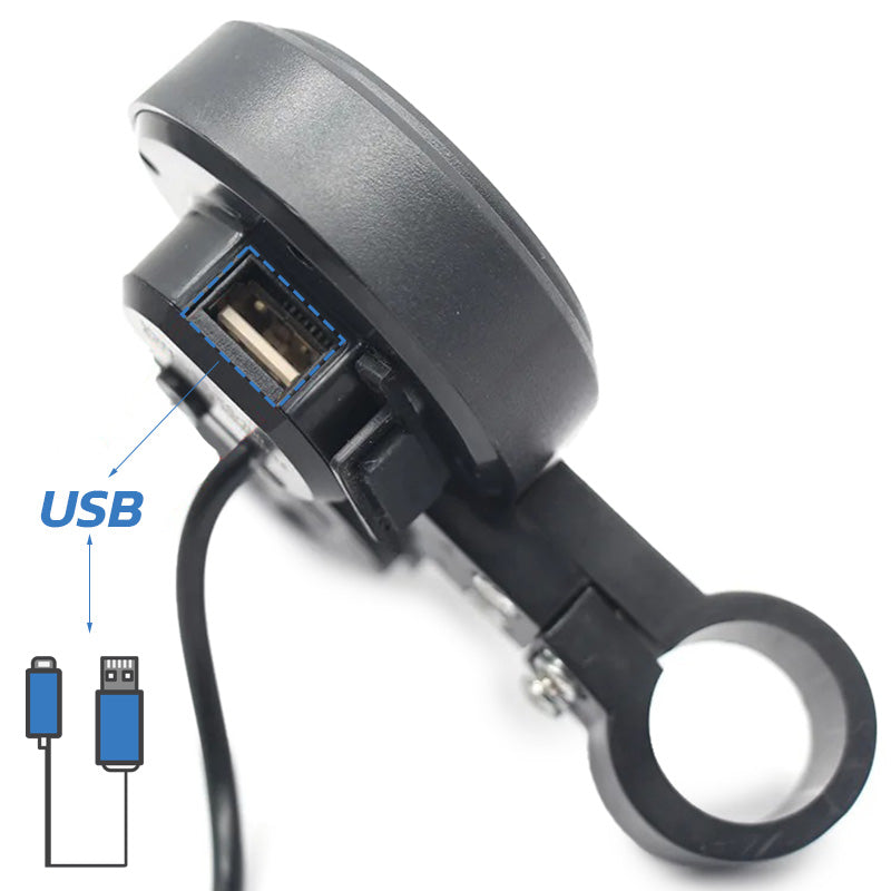 Display TF-100 USB port on waterproof 6-pin scooter display for convenient charging.