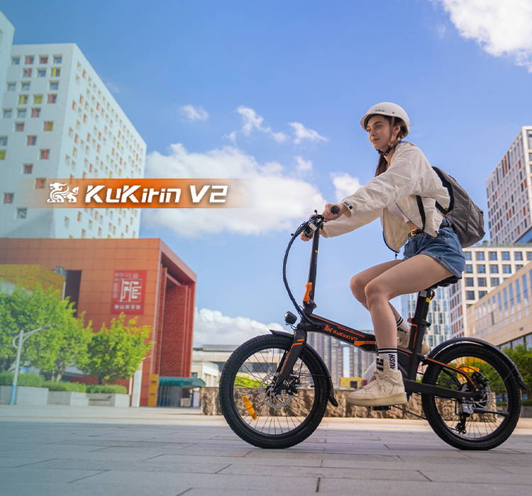 Kugoo Kirin V2 - light foldable electric bike 250W for Adults and Teens