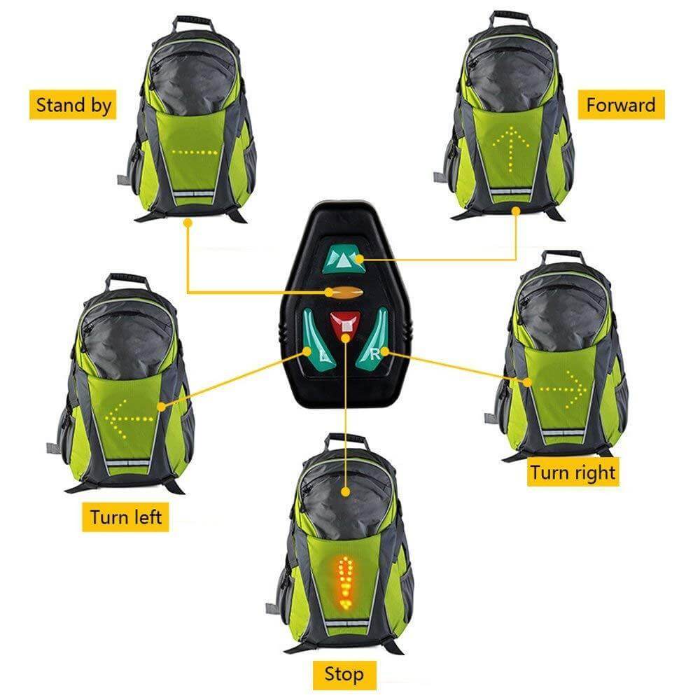 18L LED High-Vis Backpack with Turn Lights for Electric scooters and bikes