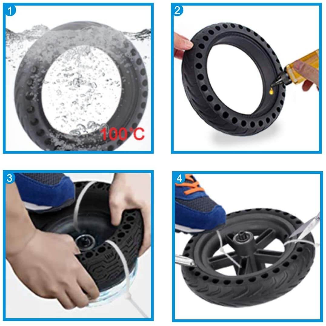 How to replace your electric scooter tire using EZbikes strong metal Tire lever