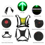 Features of the LED High-Vis Vest suitable for electric scooters, bicycles and bike